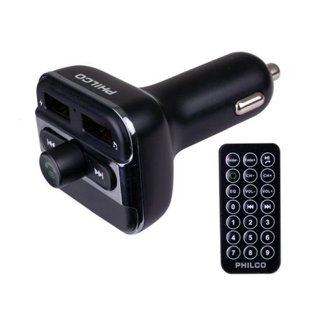 Transmisor FM Bluetooth PHILCO Slot MicroSD Puerto-0