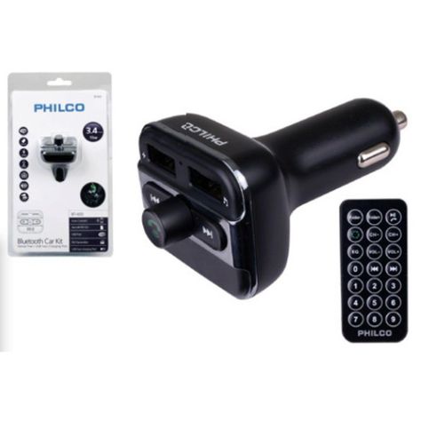 Transmisor FM Bluetooth PHILCO Slot MicroSD Puerto-1