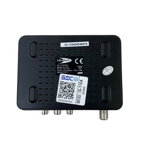 Decodificador Sintonizador de TV Certificado SEC-4