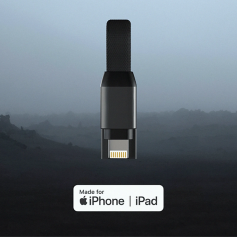 INCHARGE® MINI USB-C, CABLE LLAVERO COMPACTO PARA IPHONE, CERTIFICADO MFI-2