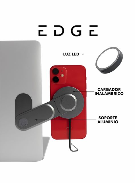 EDGE® - KIT MODULAR TRABAJO MÓVIL, SOPORTE CELULAR, CARGA INALÁMBRICA Y LUZ LED-0