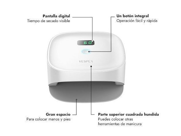 Lámpara de Esmaltado con Pantalla Digital LED/UV  -4
