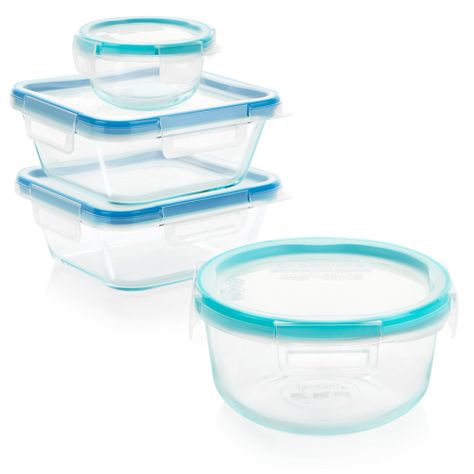 Set de 4 contenedores de vidrio Total Solution Glass Snapware by Pyrex-0