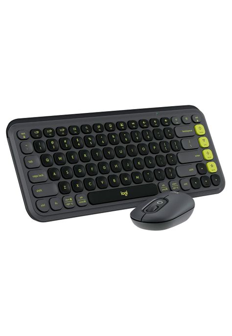 Kit Teclado y Mouse Inalámbricos Logitech Pop Icon Negro-0