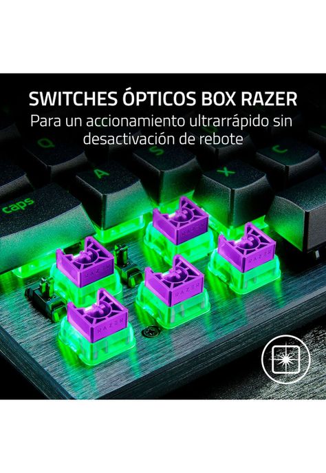 Teclado Gamer Razer Huntsman V3 X TKL Purple Switch Español-8