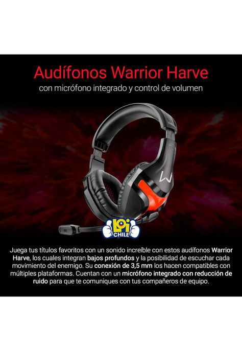 Audífonos Gamer Warrior Harve Super Bass-1