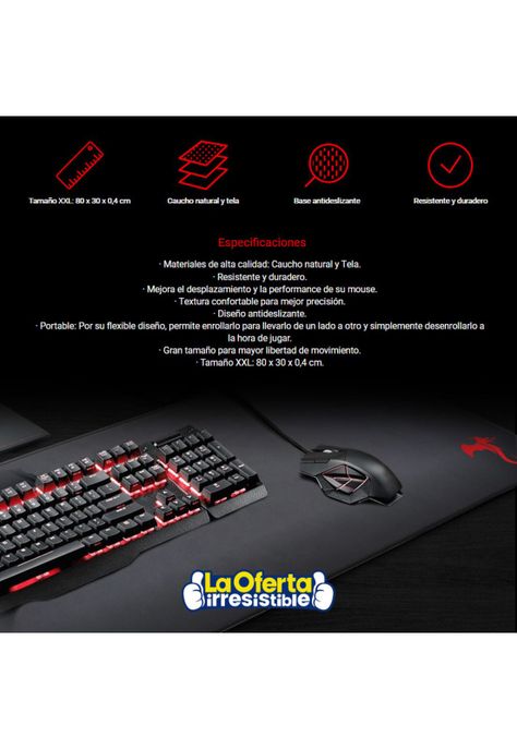Mousepad Gamer Kolke KGD-471-2