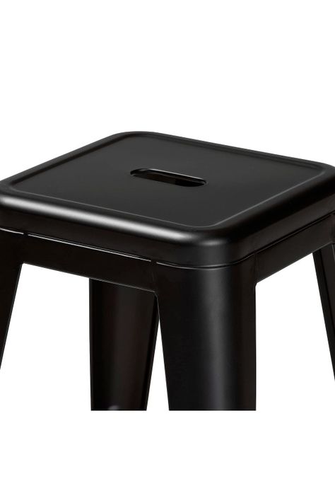 Set de 4 Pisos Taburete Tolix Bar Empoli Metálico Negro-3