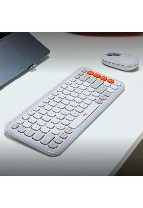 Kit Teclado y Mouse Inalámbricos Logitech Pop Icon Blanco-8