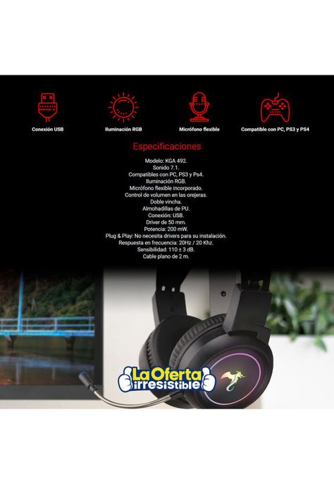 Audífonos Gamer KOLKE Eros-2