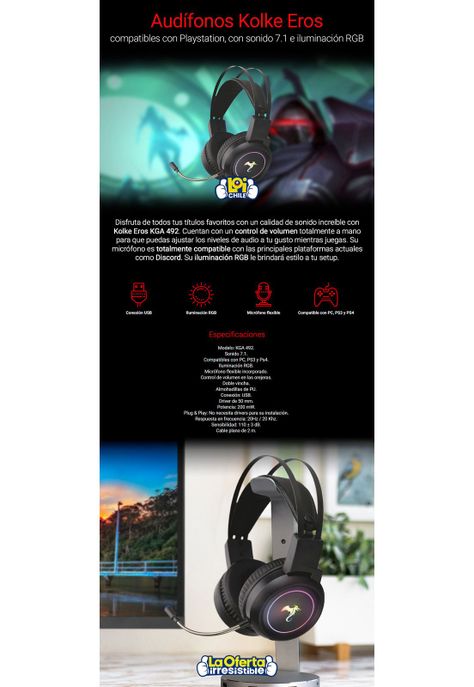 Audífonos Gamer KOLKE Eros-3