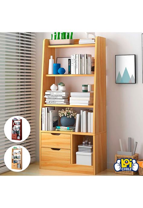 Biblioteca con 2 Cajones y 5 Estantes Empoli Beige-3