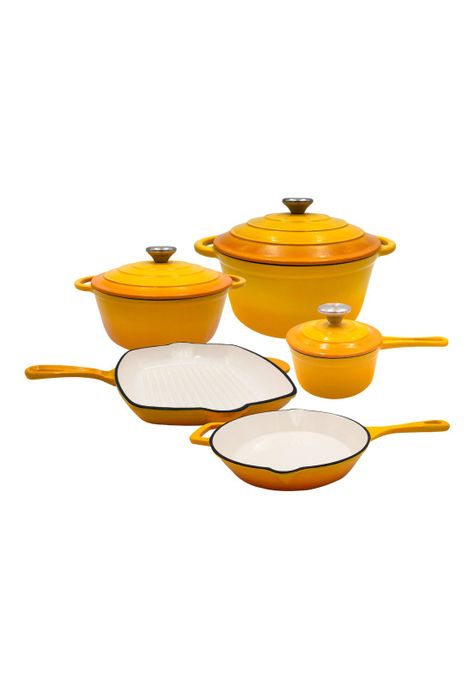 Batería de Cocina Hierro Fundido Antiadherente 5 Piezas Keep-0