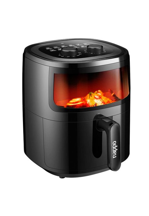 Freidora de Aire Nappo 1500W  5,7L  Con Luz y Visor Negra-1