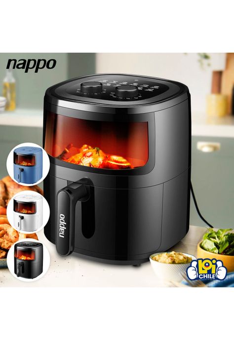 Freidora de Aire Nappo 1500W  5,7L  Con Luz y Visor Negra-3