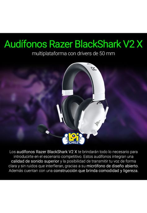 Audífonos Gamer Razer Blackshark V2 X White-4