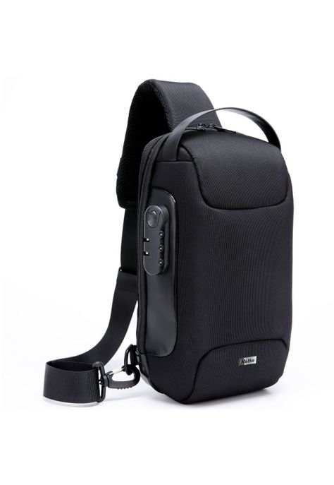 Mochila Bandolera Kolke Bolso Cruzado Impermeable Candado-0