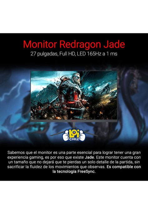 Monitor Gamer Redragon Jade 27' GM3CA27-1