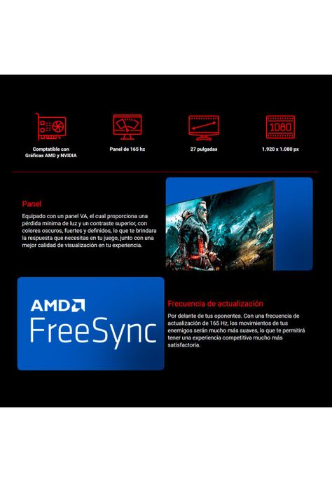 Monitor Gamer Redragon Jade 27' GM3CA27-2