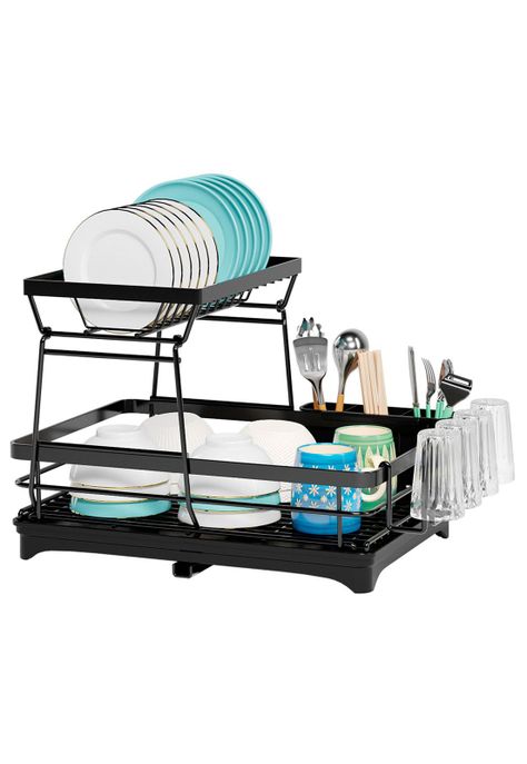 Escurridor de Platos DecoTeam 2 en 1 Desagüe Ajustable-1
