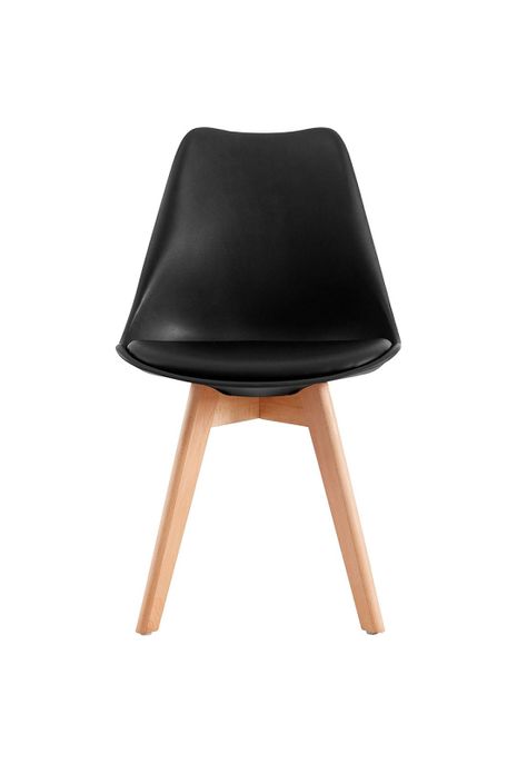 Pack 4 Sillas Eames EMPOLI Tulip Asiento Acolchonado Negra-1