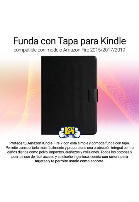 Funda con Tapa para Kindle Modelo Amazon Fire 7 2015/2017/2019-1