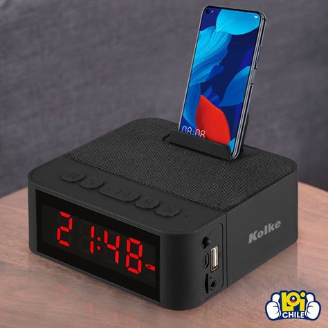 Radio Reloj Despertador Recargable USB Bluetooth-3