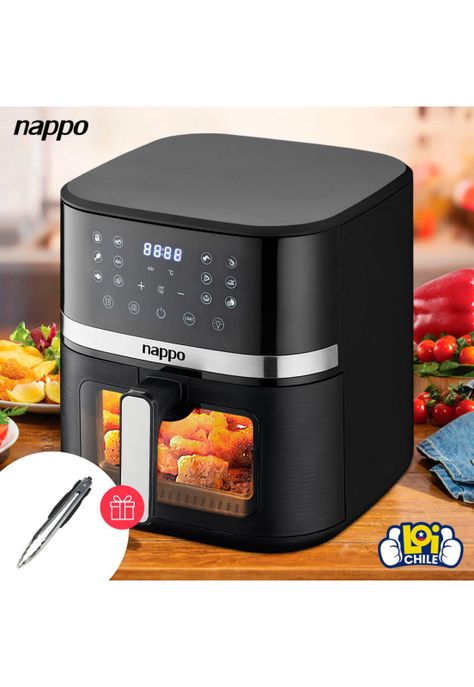 Freidora de Aire Nappo Digital 1600W 7L Panel Táctil Visor-3
