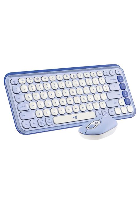 Kit Teclado y Mouse Inalámbricos Logitech Pop Icon Lila-0