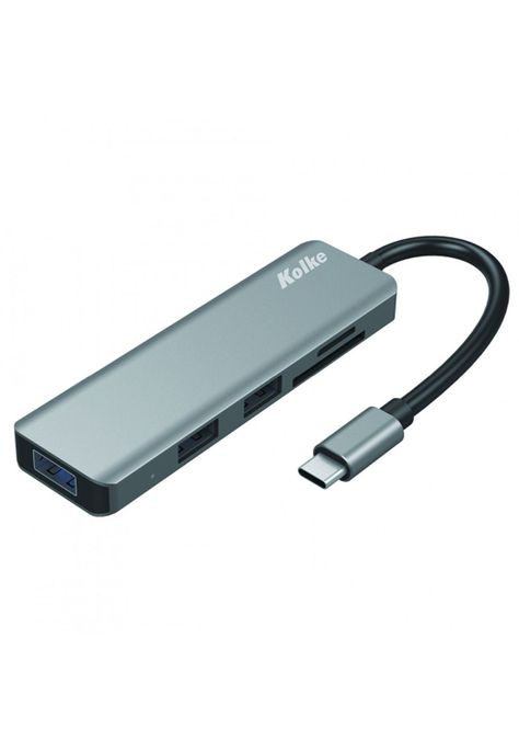 Puerto USB 6 en 1 Kolke  3USB/SD/Tipo C.   KCH-430-0