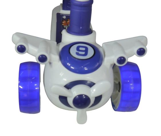 Scooter Monopatín Niños Avión Blanco - Azul-4