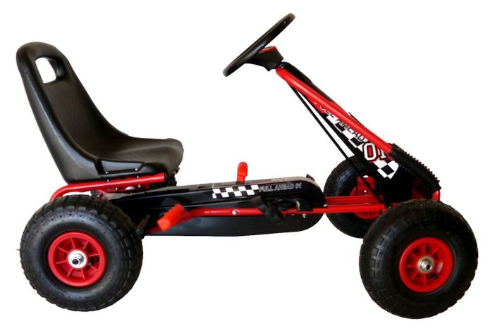 Gokart a Pedales Con Rueda Goma Rojo-2