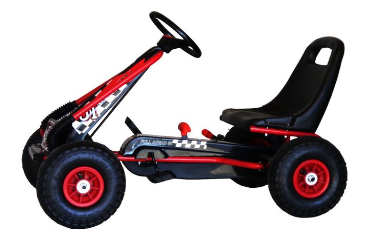 Gokart a Pedales Con Rueda Goma Rojo-3