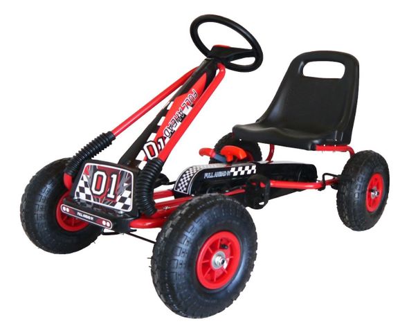 Gokart a Pedales Con Rueda Goma Rojo-4