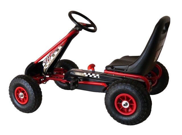 Gokart a Pedales Con Rueda Goma Rojo-6
