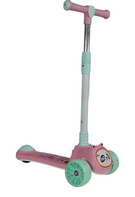 SCOOTER MONOPATÍN NIÑOS PANDA ROSADO-0