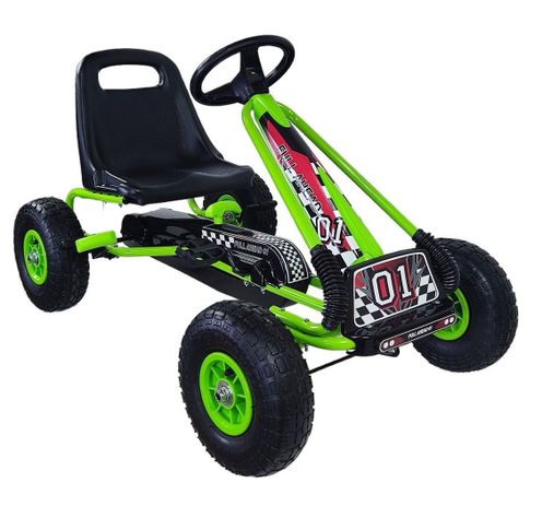Gokart a Pedales Con Rueda Goma Verde-0