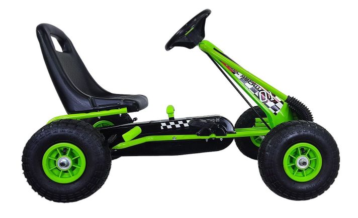 Gokart a Pedales Con Rueda Goma Verde-2