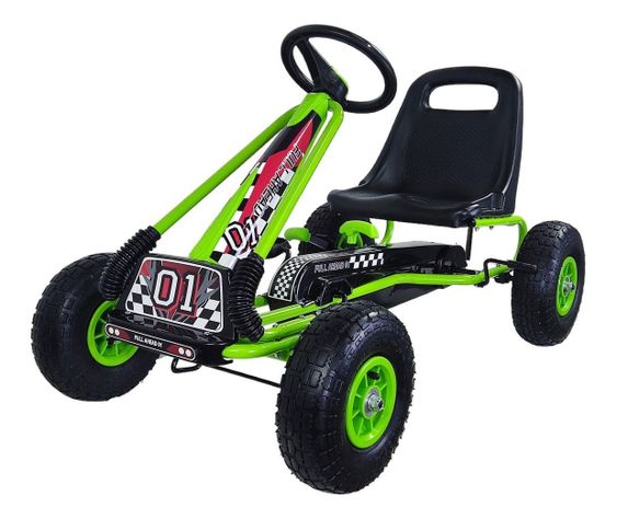 Gokart a Pedales Con Rueda Goma Verde-3