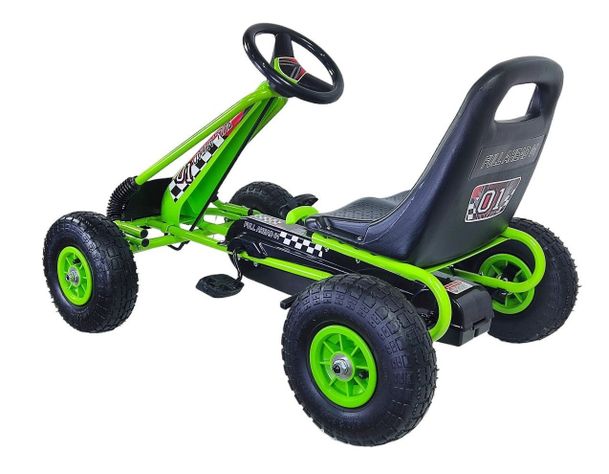 Gokart a Pedales Con Rueda Goma Verde-5