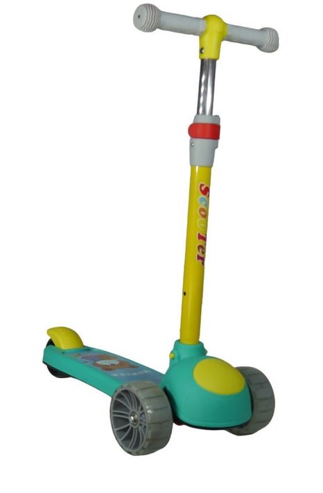 Scooter Monopatín Niños Verde Amarillo-5