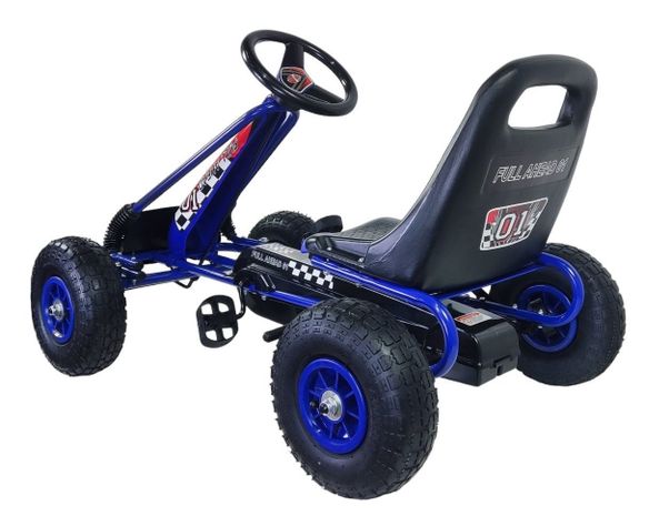 Gokart a Pedales Con Rueda Goma Azul-5