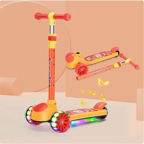 Scooter Monopatín Niños Naranjo-1