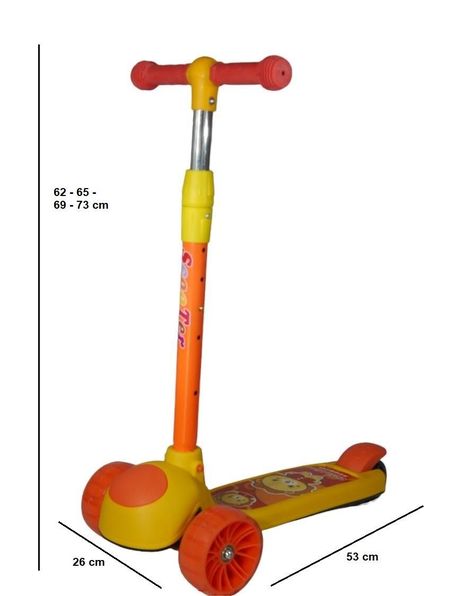 Scooter Monopatín Niños Naranjo-2