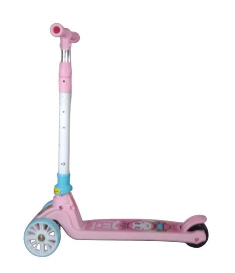 Scooter Monopatín Niños Rosado Blanco-3