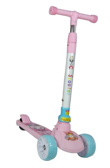 Scooter Monopatín Niños Rosado Blanco-4