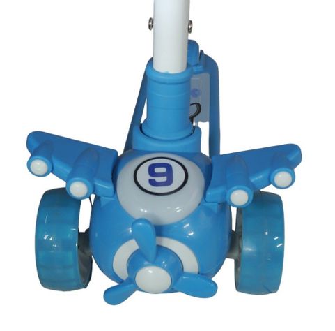 Scooter Monopatín Niños Avión Celeste-4