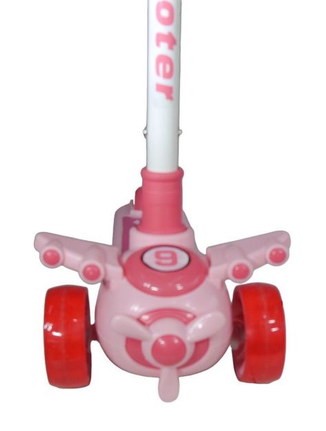 Scooter Monopatín Niños Avión Rosado-4