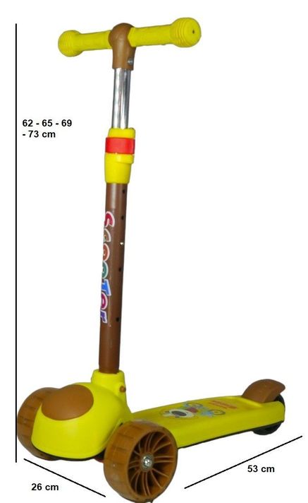 Scooter Monopatín Niños Amarillo - Café-2