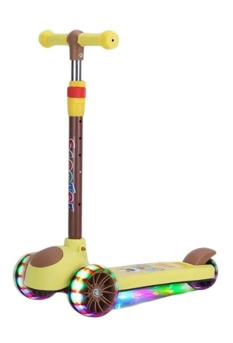 Scooter Monopatín Niños Amarillo - Café-0
